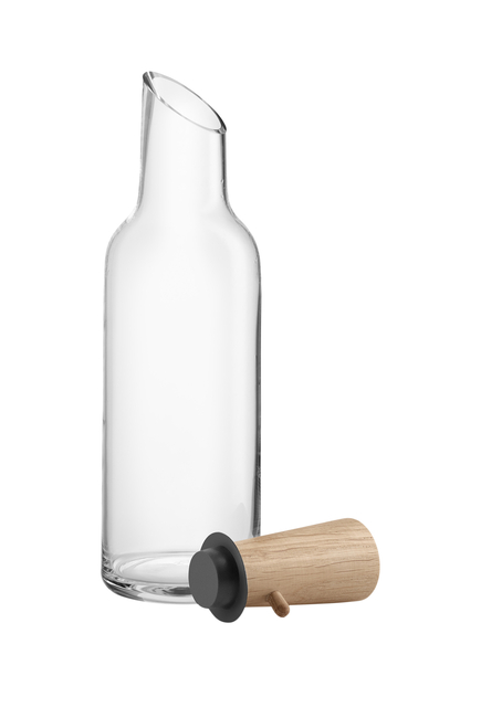 Glass Carafe With Wooden Stopper